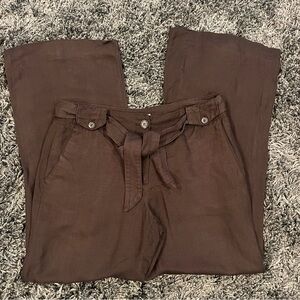 🌸DALIA COLLECTION BROWN LIGHTWEIGHT WIDE LEG PANTS SIZE 8🌸